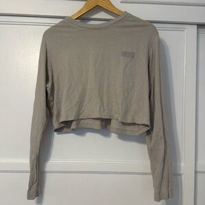 Set active crop long sleeve size small